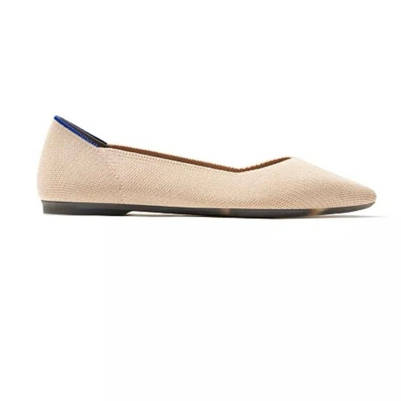 New Rothy's Point Ii Ballet Flats Ecru Women's 8 Shoes Beige Nude